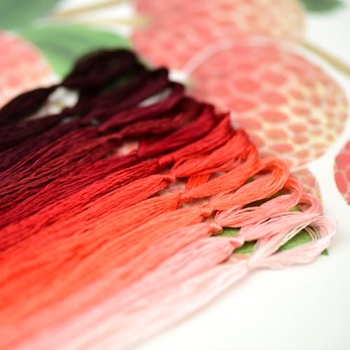 Natural Silk Thread – 13 Colors, 110m Each, Handmade Silk Embroidery Floss for Hand Embroidery, Cross-Stitch, and Needlework Projects - color: 03