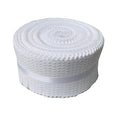 100% Cotton Jelly Roll Fabric Strips for Quilting and Sewing-White - color: White