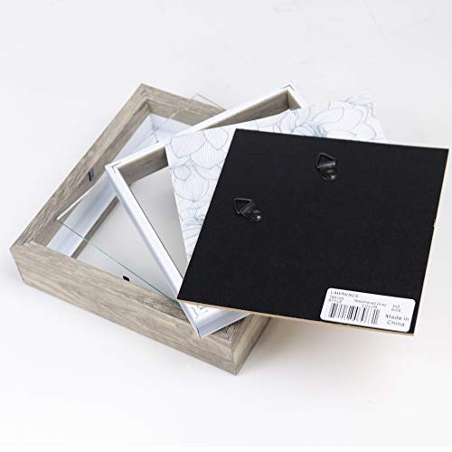 Lawrence Frames Shadow Box Frame, 5x5, Natural Gray - color: Natural Gray, size: 5 x 5 inches