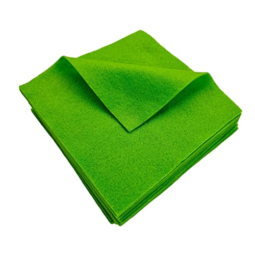 Jtnohx Soft Felt Fabric Flexible Craft Felt Sheets Fluorescent Green 20Pcs - color: Fluorescent Green