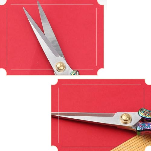 5" Vintage Scissors All Purpose, Stainless Steel Scissors for Scrapbook Albums, Small Sewing Scissors for Home Office Studio Craft Art Work Handicraft Cutting Paper DIY Tool Gold - color: Gold