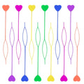 COMNICO 12pcs Quick Beader for Hair Braids Loading Beads Braid Stringer Ponytail Maker Plastic Hair Tail Beading Tools Kit for Kids Girls (Colorful)