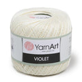 Yarn Art 1 Skein YarnArt Violet,100 Mercerized Cotton Yarn Threads Crochet Lace Hand Knitting Yarn Embroidery Arts Crafts (Cream 326) - color: 326