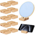 Cinnvoice 10 Pcs Embroidery Hoop Display Stand Wooden Base Holder