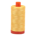 Aurifil A1050-1135 Solid 50wt 1422yds Pale Yellow Mako Cotton Thread - color: Pale Yellow