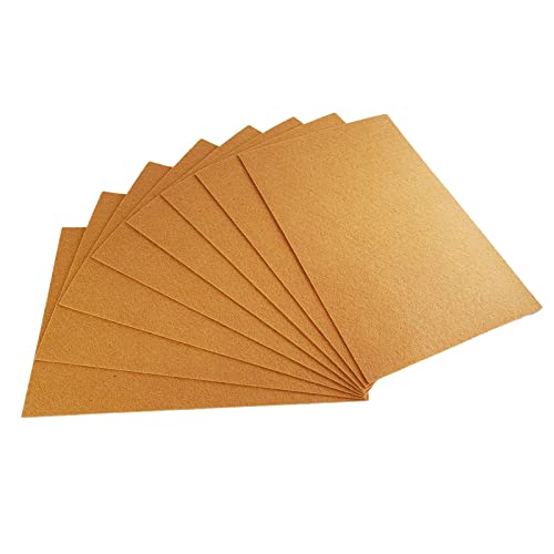 Jtnohx Stiff Felt, 2mm Thick Felt Sheets for Crafts, 8"x12" Hard Felt Fabric Squares 8Pcs for DIY Projects (Brown) - color: Brown
