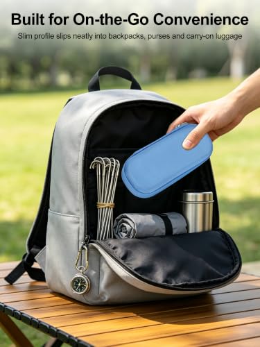 Leng Ke GLP-1 Cooler Travel Case Fits 2 Zepbound, Mounjaro & Insulin Pens - color: H1_blue