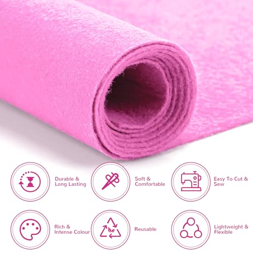 Felt Fabric 18" X 36" (Pink) - color: Pink, size: 18" X 36"