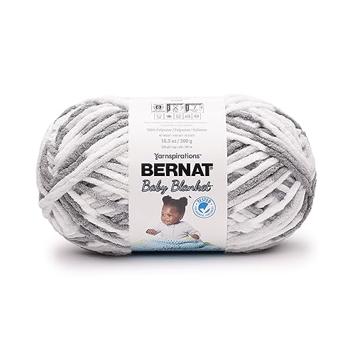 Bernat Baby Blanket Yarn for Crocheting Soft, Dapple Gray - color: Dapple Gray, size: 1 Pack