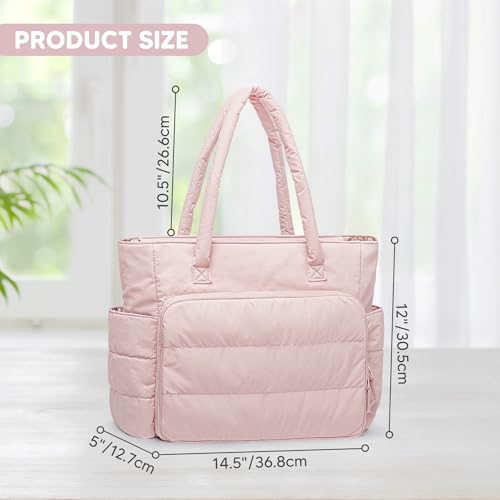 Teamoy Puffy Embroidery Bag Organizer, Cross Stitch Bag, Pink - color: Pink