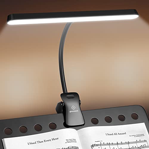 Glocusent Rechargeable Music Stand Light, 11.2” Wide Piano Light - color: Black