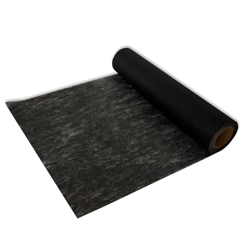 QIDIWIN Iron-On Non-Woven Fusible Interfacing - No-Sew Fabric Structure Support & Stability Ideal for DIY Sewing Quilting Embroidery Crafts, Medium & Lightweight Options (MediumWeight, Black) - color: MediumWeight, Black