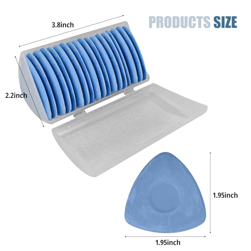 Tailors Chalk,20 Pack Triangle Tailor's Fabric Marker Chalk,Fabric Markers for Sewing,Sewing Notions & Accessories (Blue) - color: Blue