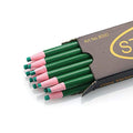 12 Pieces Sewing Mark Pencil Tailor's Marking and Tracing Tools Free Cutting Crayons Sewing Fabric Pencil (Green) - color: Green