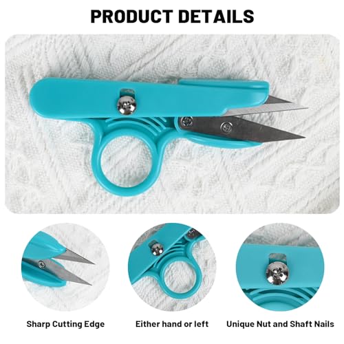 UCEC 12 Pack 4.7 Inch Thread Snips Crochet Sewing Scissors Yarn Scissor DIY - color: 12pack 4color