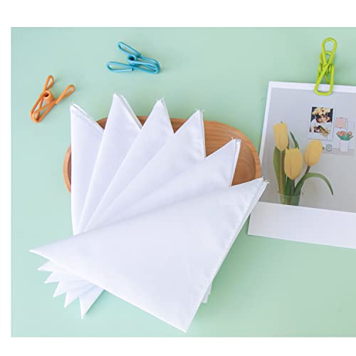 Solid White Cotton Hankderchiefs for DIY Drawn Embroidery Party 28 Square - color: A01-25pcs