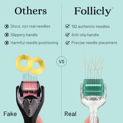 Derma Roller – Professional Microneedling Tool for Hair, Skin & Face – 192 Authentic Titanium Microneedles – Premium At Home Beauty Care – Includes Free Protective Storage Case
