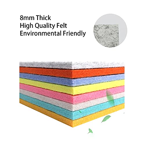 8 MM Thick Felt Furniture Pads, 2Pack Gray Felt Pads (Non-Adhesive) - color: 2 Pcs