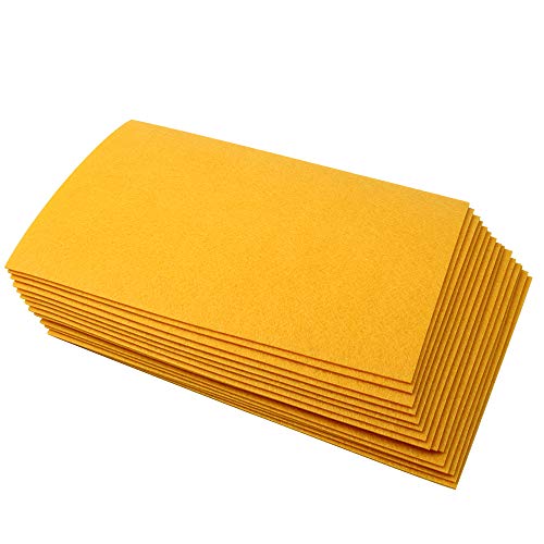 Polyester Felt Sheet Stiff 15 Sheets 20 x 30 cm(7-7/8 X 11-7/8 in 5/64 in Thick) (Gold) - color: Gold