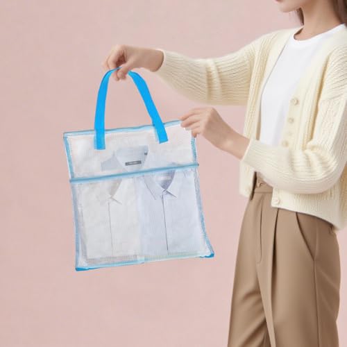 15.7×15.7 Inch Sewing Project Bag, 4 Pack Jumbo Sew Project Bags for Quilting and Needlepoint Supplies with Handle and Zipper Organizer for Art Chart Embroidery Storage