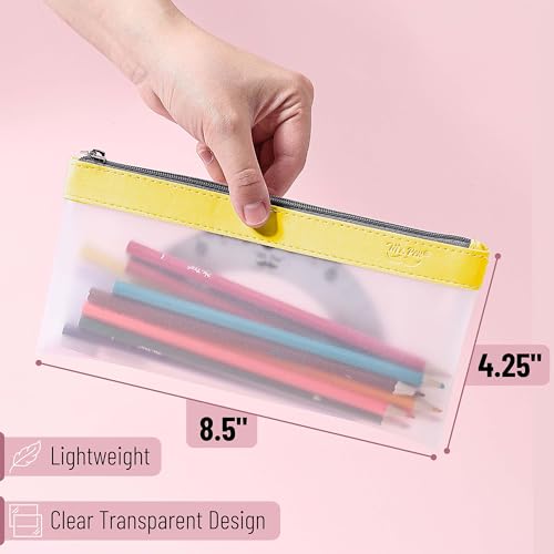 Mr. Pen - 3 Pack Clear Kids Pouch - Multi-Use Pencil & Make Up Case - color: Autumn, size: 3 Pack, Medium
