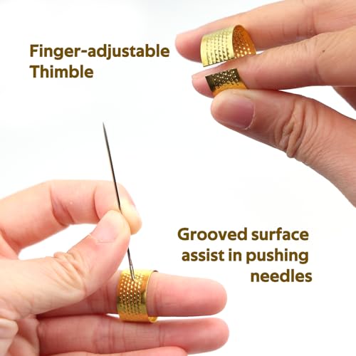 NTSDD 37 Pcs Large Eye Sewing Needles Kit for Hand Sewing with Threader