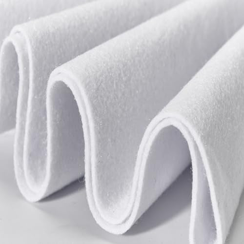 Soft White Felt Fabric Sheets 36"X 36"/ 1.6mm Thick Sewing Patwork Material Large Craft Felt Roll Fabric by The Yard - color: White, size: 36"X 36" Inches
