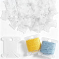 Tranqun 500 Pcs Plastic Embroidery Floss Bobbins, Thread Organizer,Clear - color: Clear