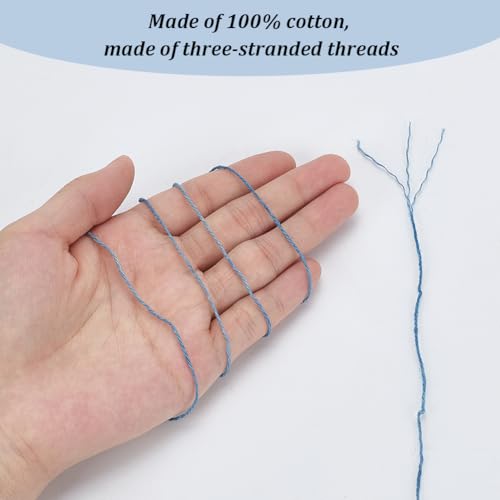 FREEBLOSS 5Pcs Sashiko Thread Natural Plant Blue Dyed 110 Yards*5 Colors - color: Plant Dye
