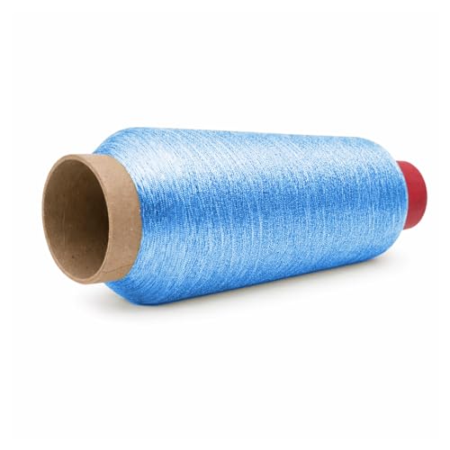 Mandala Crafts Metallic Baby Blue Embroidery Floss, 3281 YD Spool - color: Baby Blue, size: 3000M 3281 Yard