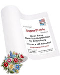 Superpunch Water Soluble Topping for Embroidery, Clear, 9 in x 110 yd - size: 9" x 110 yards