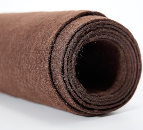 Soft Felt Fabric Sheets 1.6mm Thick Sewing Patwork Material Large Craft Felt Roll Fabric by The Yard (Dark Brown, 18"X 36" Inches) - color: Dark Brown, size: 18"X 36" Inches