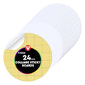 Hygloss Sticky Circle Craft Boards - 24 Pack 5-Inch Self Stick Collage Boards for Kids - Peel & Stick Mounting Boards for Art Projects, School Crafts, Classrooms, and DIY Displays - size: 24-Pcs, style: Circle 5"