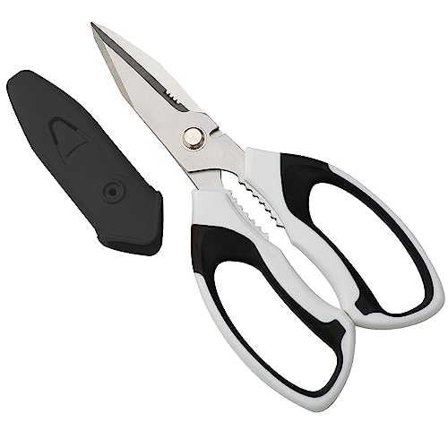 BoFuYuan Utility Scissors All Purpose heavy duty 8-Inch White - color: White