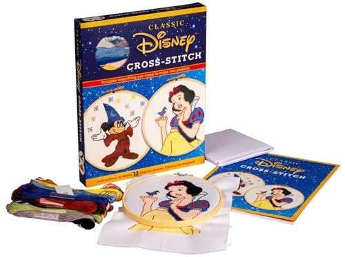 Classic Disney Cross-Stitch - Craft Gift for Disney Fans - Cross-Stitch Kit for Adults, Officially Licensed