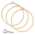 Caydo 3 Pieces Embroidery Hoop with Metal Screw Tool, 8 Inch - style: 8 INCH