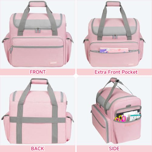 Craft Bag for Scrapbook Supplies, Large Scrapbook Storage Bag for Art Tools - color: Pink, size: Without Trolley