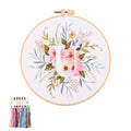 artcici Embroidery Kits Plant Flower Leaf English Letter Patterns for Beginners Adults, Full Range Embroidery Starter Kits Cross Stitch Needlework Supplies (Letter U) - color: Letter U