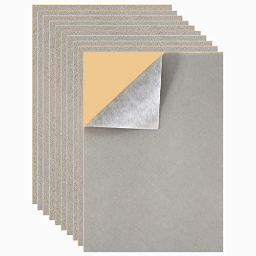 Mesheshe 10PCS Self Adhesive Felt, DIY Self Adhesive Fabric for Art & Crafts, Peel and Stick Felt for Drawer/Jewelry Box Felt Liner, A4 Size (8.3" x 11.8", Grey) - color: Gray, size: 10PCS