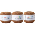 golo 3 Balls Crochet Thread Size 20 Embroidery Thread Crochet Yarn for Hand 143 - color: 000-8-143Hazelnut