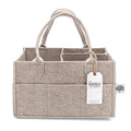 Parker Baby Co. Felt Diaper Caddy Organizer - Regular, Oatmeal - color: Oatmeal (Heathered Brown), size: Regular