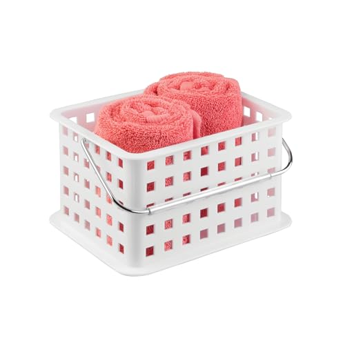iDesign Portable Shower Caddy Basket with Handle, White - color: White, style: Pack of 1