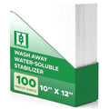 HBI Wash Away Water Soluble Stabilizer Sheets, 10 x 12 in, 100 Pack - size: 10" x 12"