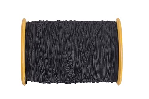 KONMAY 0.5mm Elastic Sewing Thread, 1100 Yards Black&White - color: Black&white