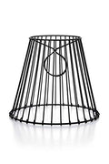 Cleveland Vintage Clip-On Metal Wire Lampshade - Create Your Own Home Lighting, Ideal for Creating a Mason Jar Light, 8” x 7” x 4.5”, Black