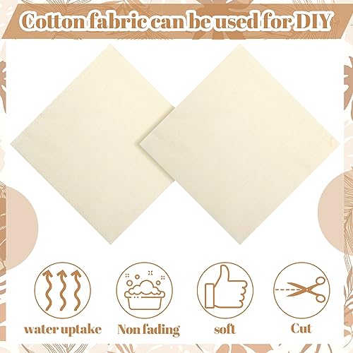 Mixweer 300 Pcs 4 x 4 Inches Cotton Fabric Squares Precut Quilting Fabric Bundles Solid Colors Quilt Material for DIY Craft Sewing Embroidery(Beige) - color: Beige
