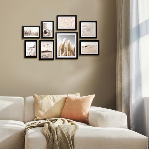 ArtbyHannah Gallery Wall Frame Set, 8 Pack Black Picture Frames, Small - color: Black, size: Small