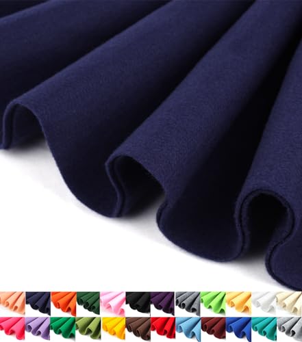 Barcelonetta | Felt Fabric | 72" Wide | 1.6mm Thick | Acrylic & Soft | Felt by the Yard | Felt for DIY Crafts, Projects, Sewing (Navy Blue, 1 Yard) - color: Navy Blue, size: 1 Yard