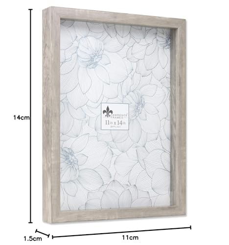 Lawrence Frames 785111 Shadow Box Frame, 11x14, Natural Gray - color: Natural Gray, size: 11 x 14 inches