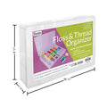 Essentials By Leisure Arts Embroidery Floss Organizer Box with 50 Bobbins, 17 Compartment Clear Storage Case with Living Hinge, Tangle Free Floss Storage, 10.63 x 7.19 x 1.75 Inch